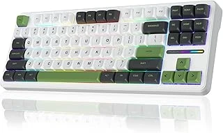 Aula F87 Mekanik Rgb Tkl Graywood V3 Switch Kablosuz Makrolu Swap Klavye Yeşil ürün görseli 1