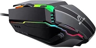 Heartz Kablolu Mouse, Rgb Led Işıklı, Oyun Uyumlu Mouse, 1600 Dpi, 4D Optik Sensör, Ergonomik Tasarım, Siyah Tak Kullan (Dpi) ürün görseli 1