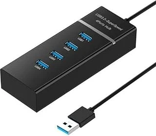 Coverzone Usb Çoklayıcı 4In1 Usb 3.0 4 Port Çoğaltıcı Hub 5Gpbs Hızlı Aktarım 30Cm Kablo Pc Bilgisayar Switch Splitter - Siyah Renk (4 Port Hub - Siyah) ürün görseli 1