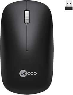 Lecoo Ws214 Kablosuz 1200Dpi 3 Tuşlu Sağ Sol Kullanıma Uygun 10M Kullanım Mesafesi Yüksek Hızlı Kaydırma Uzun Pil Ömrü Ios Android Uyumlu Kompakt Optik İzleme Mouse Siyah ürün görseli 1