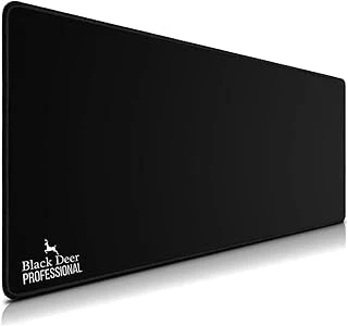 Black Deer Mouse Pad, Altlığı, Kenar Dikişli, Kaymaz Taban, Ofis Tipi, Pürüzsüz Yüzey, Çalışma Masası Altlığı (90X40 Xl) ürün görseli 1