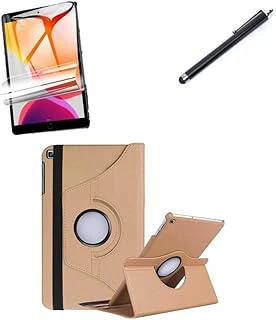 Galaxy Tab A7 10.4 T500 T505 T507 Ile Uyumlu Kılıf Dönen Tablet Kilifi Ekran Koruyucu+Kalem Gold ürün görseli 1