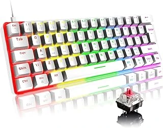 Robeve Blic Klavyesi Rgb Klavye 20 Modlu Ayarlanabilir Renk Seçeneği Rgb Suya Toza Dayanıklı Klavye Oyun Klavyesi Klavye Mekanik Klavye Kırmızı Switch (Beyaz) ürün görseli 1
