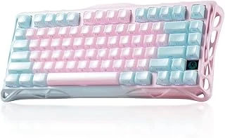 Gravastar Mercury K1 Lite %75 Oyun Klavyesi, Üç Modlu Kablosuz (2,4 Ghz/Bluetooth/Kablo), Mekanik Swap Gasket Klavye, Önceden Yağlanmış Doğrusal Anahtar, Rgb Aydınlatma – Pembe A ürün görseli 1