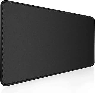Klasse Mouse Pad, Dikişli Kenar, Kaymaz Taban, Büyük Boy Pürüzsüz Yüzey, Baskısız Ofis Tipi Masa Koruyucu, Ergonomik Mouse Ped (90X40 Cm - Xx Large, Siyah) ürün görseli 1