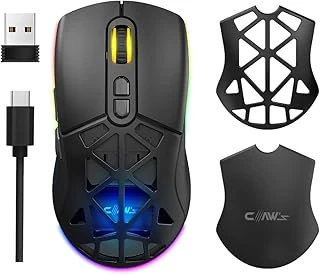 Claw'S Nexus Air Kablosuz 10000 Dpi Pixart Pmw3325 Sensör Makro Yazılımlı & Değiştirilebilir Kapaklı Rgb Kablosuz Mouse - Siyah ürün görseli 1