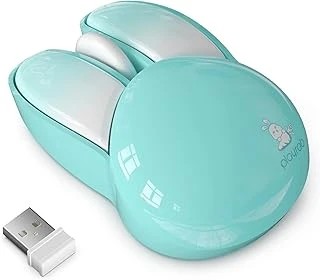 Coverzone Mofii Wireless Mouse Renkli Tavşan Tasarım Kablosuz Sessiz Bilgisayar Notebook Laptop Için Usb Nano Receiver Mouse Tak Çalıştır 9.2Cm X 6Cm (Turkuaz) ürün görseli 1