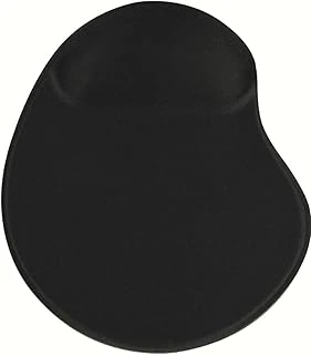 Oval Baskılı Bilek Destekli Tip Kaymaz Taban Optik Bilgisayar Notebook Mouse Pad Maus Pad (Siyah Düz) ürün görseli 1