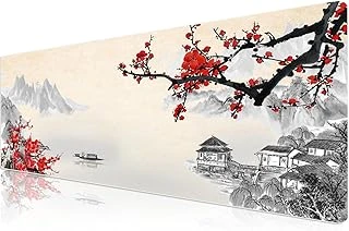 Klasse - 10 Farklı Model Dikişli Kenar 90X40 Cm Mouse Pad (Cherry Blossom, 90X40 Cm) ürün görseli 1