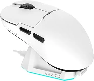 Coverzone Ajazz Aj159P Mc 3 Modlu 1000Hz 12.000 Dpi Manyetik Şarj İstasyonlu Paw 3311 Optik Sensör Mouse (Beyaz) ürün görseli 1