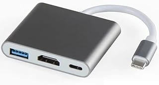 Coverzone Type-C 3In1 Hdmi 4K Usb 3.0 Görüntü Veri Aktarımı Sağlar Usb Adaptör Notebook Macbook Ile Uyumlu Tc-23 ürün görseli 1