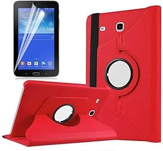 Constrain - Galaxy Tab 3 Lite Ile Uyumlu 7.0 T110 Standlı Kapaklı Dönebilen Tablet Kılıfı Kırmızı ürün görseli 1