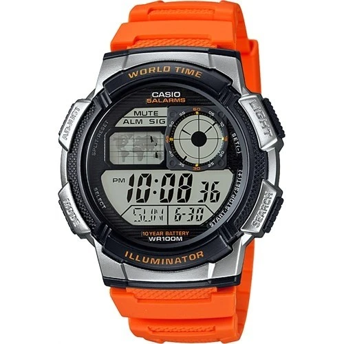 Casio AE-1000W-4BVDF Quartz Silikon Turuncu 10 ATM 44 mm Erkek Kol Saati ürün görseli 1