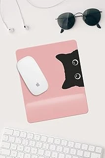 Hobishop(105) Pembe Çizimli Bilek Destekli Dikdörtgen Mouse Pad Mouse Altlığı. Pembe ürün görseli 1