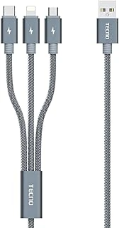Tecno Charger+Data Cable Tcd-X95 2A 1M Gri ürün görseli 1