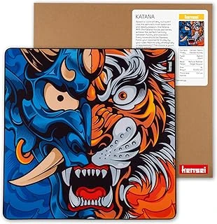 Kensei 50X50 Cm 4 Mm Hybrid Mouse Pad Xl (Half Oni Tiger) ürün görseli 1