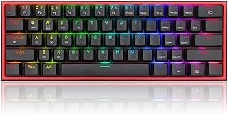 Redragon K616 Fizz Pro% 60 3 Modlu Kablolu, 2.4Ghz Kablosuz, Bluetooth Mekanik Oyun Klavyesi, 61 Tuşlu Kompakt W/Siyah Renkli Tuş Kapakları, Doğrusal Kırmızı Anahtar, Sürücü/Yazılım Destekli ürün görseli 1