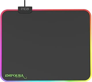 Inca Imp-024T Empousa Rgb 7 Led Medium Mousepad (320X270X3Mm),12 Farklı Değişebilen Dokunmatik Işık Efekti,Hızlı Kayan Yüzey, Kaymaz Kauçuk Taban ürün görseli 1