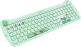 Everest Km-6283 Catty Renkli Tuşlu Yeşil 2.4 Ghz + Bt Kablosuz Q Multimedia Klavye + Mouse + Pad Set ürün görseli 1