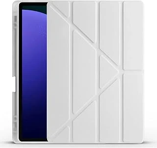 Constrain - Galaxy Tab S9 Fe Kılıf Ile Uyumlu Tri Folding Kalem Bölmeli Standlı Kılıf-Gri 3 ürün görseli 1