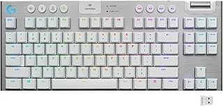 G 915 Lightspeed Tkl Kablosuz Mekanik Oyun Klavyesi, Rakam Bloğu Yok, Taktiler Gl Tuş Anahtarı, Düz Profilli, Abd Qwerty Düzeni, Beyaz ürün görseli 1
