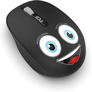 Inca Weeny Iwm-245St Desi̇ng 3D Wi̇reless Si̇yah Mouse Sevimli Emoji Karakterli,2.4 Ghz Nano Usb,Ergonomik Zarif Kullanım Şekli, Konforlu Dokunuş Hissi,1200 Dpi, 10M Çekim Mesafesi,Uyku Modu ürün görseli 1