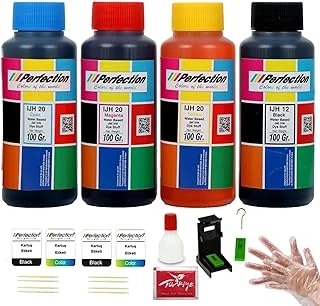Perfection Uyumlu 2 Kartuşlu Yazıcılar İçin Dolum Seti 4X100 Gr. Aparatlı+Solüsyonlu ürün görseli 1