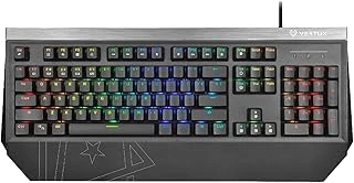 Vertux Tantalum, Mekanik Kablolu Oyun Klavyesi, Tam Boy, Şalter, 104 Gölgeleme Önleyici Tuş, 12 Multimedya Hotkeys, Özel Rgb Arka Plan Aydınlatması ürün görseli 1
