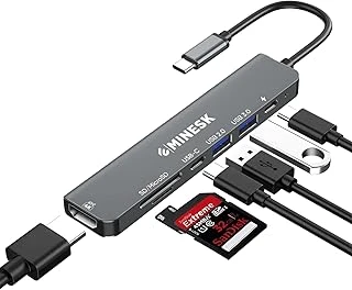 Minesk Macbook Ile Uyumlu Usb-C Hub Çoklayıcı Hdmi/Sd Card/Micro Sd/Usb 2.0/Usb 3.0/Usb-C/Pd 100Watt / Bağlantı Port Usb Çoklayıcı Adaptör (7-In -1 Multi Hub Hdmi) ürün görseli 1