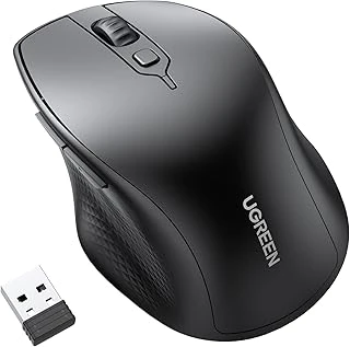 Ugreen Kablosuz Ergonomik Fare, Usb Alıcılı 2.4Ghz 4000 Dpi Sessiz İnce Kablosuz Bluetooth Fare, Tablet,Pc,Dizüstü Bilgisayar Ile Uyumlu. ürün görseli 1