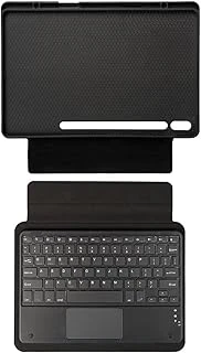Constrain - Galaxy Tab S9 Ile Uyumlu Border Keyboard Bluetooh Bağlantılı Standlı Klavyeli Tablet Kılıfı-Siyah ürün görseli 1