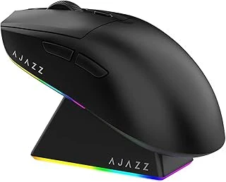 Coverzone Ajazz Aj139 V2 Mc Mouse 3 Farklı Bağlantı Modu-Rgb Manyetik Şarj İstasyonlu-Paw 3311 Sensör-500 Mah Batarya-66 Gram (Siyah) ürün görseli 1