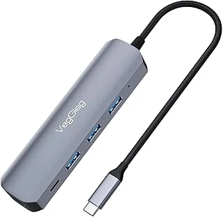 Veggieg Type-C To Hdmi Type-C Pd 2*Usb 2.0 + Usb 3.0 Çoklayıcı Dönüştürücü Hub ürün görseli 1
