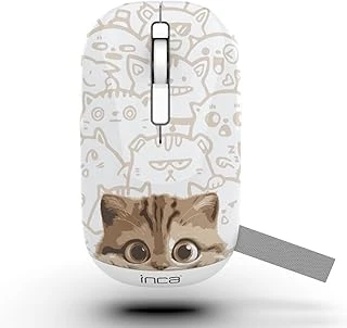 Inca Iwm-242K Bluetooth 5.4 + 2.4G Kablosuz Sessiz Optik Mouse | Şarjlı 500Mah Batarya | Çift Modlu Bağlantı | 800-1600 Dpi | Manyetik Kapak | Sağ-Sol El Uyumlu | Windows, Mac, Android ürün görseli 1