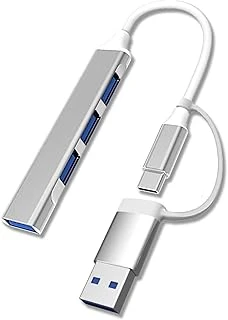 Orret 4 Port Usb Çoklayıcı Type-C Adaptör – 2 In 1 Multi Usb 3.0 Hub, Macbook Pro/Air Type-C Cihazlar Ile Uyumlu, Otg Destekli Usb Dönüştürücü ürün görseli 1