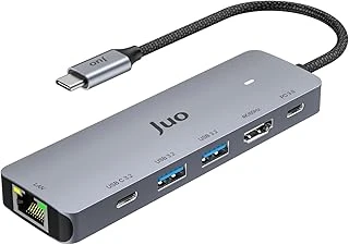 Juo Type-C 5Gbps 100W 4K 60Hz Hdmi Gigabit Ethernet Dönüştürücü Usb 3.2 Çoklayıcı Hub ürün görseli 1