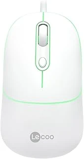 Lecoo Ms110 Usb Kablolu 2400Dpi 4 Tuşlu Rgb Sessiz Click Optik Mouse - Pc, Mac, Dizüstü Bilgisayar Ile Uyumlu, Tak Çalıştır Kolay Bağlantı, Sağ Sol Kullanıma Uygun, Kompakt Mouse Beyaz ürün görseli 1