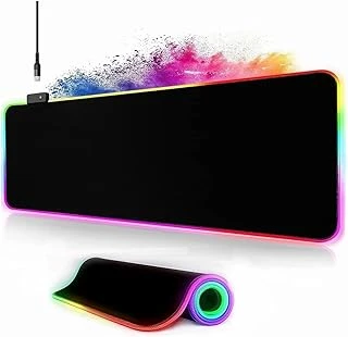 Owege Oyun Altlığı Xxl 800 X 300 Mm Rgb Altlığı, Büyük, 14 Aydınlatma Modu, 7 Led Renk, Dikişli Kenarlar, Su Geçirmez, Kaymaz, Hassasiyeti Artırır, Komple Siyah ürün görseli 1