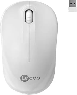 Lecoo Ws206 Kablosuz 1200Dpi 3 Tuşlu Sessiz Pc, Mac, Dizüstü Bilgisayar Için, Usb Mini Alıcı Ile Optik Mouse Beyaz ürün görseli 1