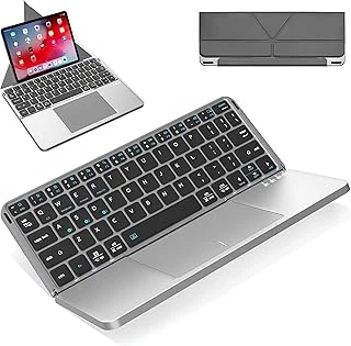 Coverzone Katlanabilir Türkçe Q Kablosuz Klavye, Tablet Telefon Standlı, Geniş Touchpad, Çoklu Cihaz Bağlantı, Scissor Tuş, 500Mah, Tablet Telefon Laptop Uyumlu Klavye, Siyah (Ibox11) ürün görseli 1