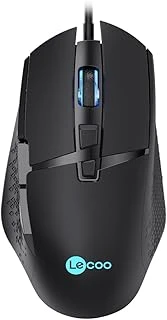 Lecoo Mg1101 Kablolu 6400Dpi 8 Tuşlu Rgb Led Aydınlatmalı Optik Mouse Siyah ürün görseli 1