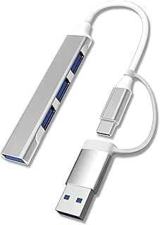 Lunatic 3360 Usb 3.0 Type C Hub 4 Port Çoklayıcı Çoğaltıcı Çevirici Dönüştürücü Adaptör 2'Si 1 Arada Usb & Type-C 4 Portlu Hub Usb Type-A & Usb Type-C (Hibrit Tasarım) 5 Gbps (Usb 3.0 Destekli) ürün görseli 1