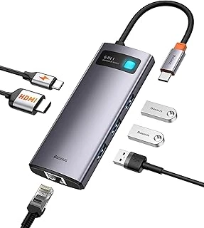 Metal Gleam 6 In 1, Çok Fonksiyonlu Bilgisayar/Telefon Hub Adaptörü, Gri, Bağlantı Sayısı: 6, Giriş: Usb Type C, Çıkış: Usb Type A 3.0 X 3, Usb Type C (Pd),Seyahat Boy ürün görseli 1