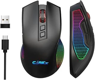 Claw'S Crossfire Air Kablosuz 10000 Dpi Pixart Pmw3325 Sensör Makro Yazılımlı Chromatic Rgb Kablosuz Mouse - Siyah ürün görseli 1