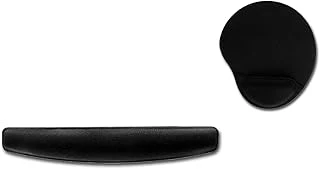 Lunatic Oval Ergopad Klavye Pad+ Mause Bilek Destekli Ergonomik Klavye Mouse Pad Set Dayanıklı Kolay Yazma, Agrı Nefes Alabilir Sünger Mouse Klavye Pad Set(440X70X20Mm ürün görseli 1