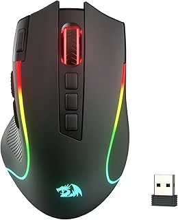 Redragon M612 Rgb Oyun Faresi, 8000 Dpi Kablolu/Kablosuz Optik Faresi, 9 Programlanabilir Tuş Arka Plan Aydınlatması, Bt & 2.4G, Yazılım Destekli, Rapid Fire Button ürün görseli 1
