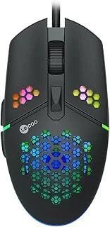 Lecoo Ms105 Kablolu 3200Dpi 6 Tuşlu Rgb Led Aydınlatmalı 103Gr Ağırlık Optik Sensör Mouse Siyah ürün görseli 1