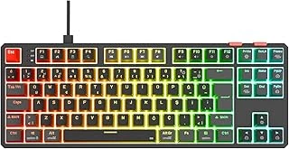 Yoru Tkl Siyah/Gri Type-C Bağlantılı Outemu Red Swich Q Mekanik Klavye Rgb ürün görseli 1