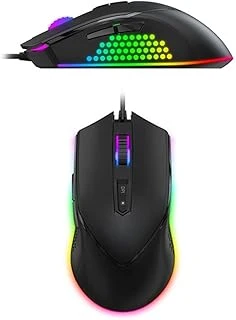 Coverzone Kablolu Rgb Işıklı Programlanabilir Mouse – 7 Tuş, 16 Milyon Renk Seçeneği, 2000-7000 Dpi, Usb Bağlantı Ms814 ürün görseli 1