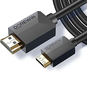Coverzone Micro Hdmi To Hdmi Kablo 2 Metre Altın Uçlu Yüksek Hızlı 1080P 4K Destekli Görüntü Ses Aktarım Kablosu Kamera Tablet Laptop Monitör Tv Uyumlu Dayanıklı Kablo | Zr1230 (Siyah 2 Metre) ürün görseli 1